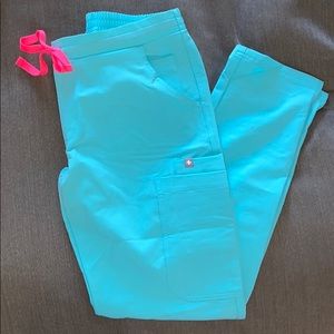FIGS neon blue Yola pant XSP NWOT
